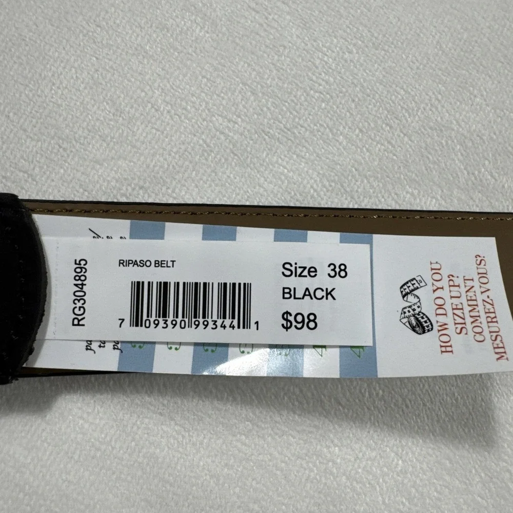 ROBERT GRAHAM Leather Belt Men's Size 38 Black Brown‎ Signature Ripaso RG304895